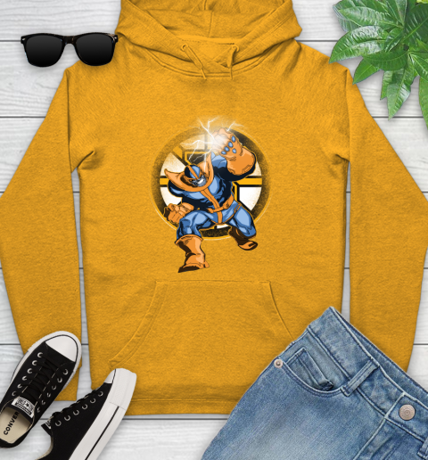 Boston Bruins NHL Hockey Thanos Avengers Infinity War Marvel Youth Hoodie 2
