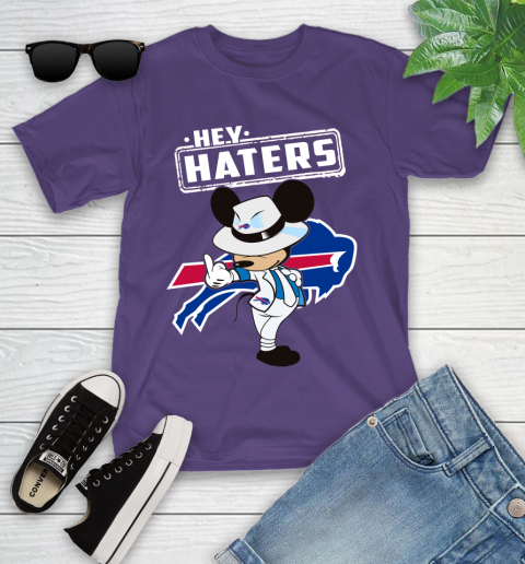 NFL Hey Haters Mickey Football Sports Buffalo Bills Youth T-Shirt 3