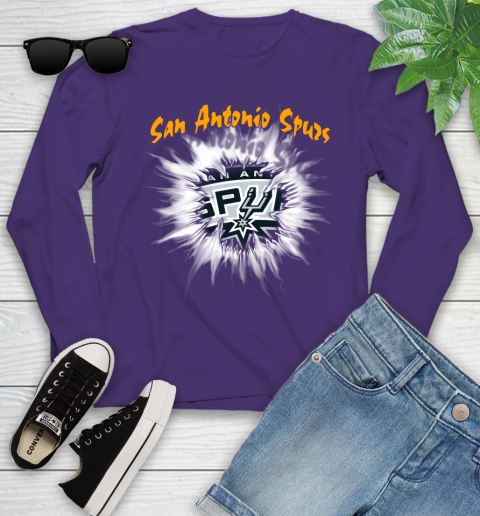 San Antonio Spurs NBA Basketball Rip Sports Youth Long Sleeve 4