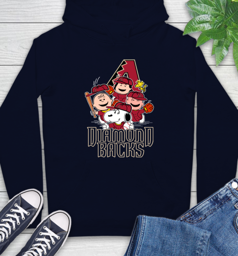 MLB Arizona Diamondbacks Snoopy Charlie Brown Woodstock The Peanuts Movie Baseball T Shirt_000 Hoodie 3