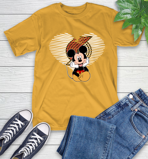 NBA Portland Trail Blazers The Heart Mickey Mouse Disney Basketball T-Shirt 2