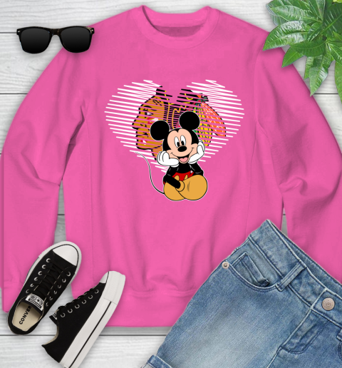 NHL Chicago Blackhawks Carolina Hurricanes The Heart Mickey Mouse Disney Hockey Youth Sweatshirt 6