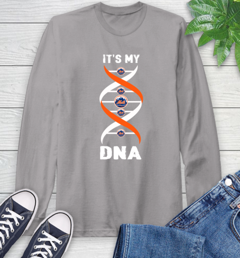 New York Mets MLB Baseball It's My DNA Sports Long Sleeve T-Shirt 6