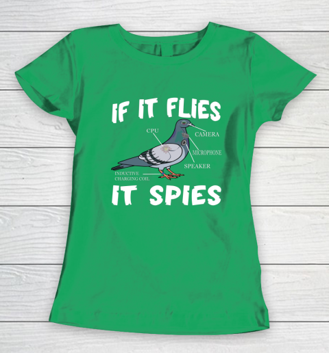 Birds Are Not Real Shirt Funny Bird Spies Conspiracy Theory Birds Women's T-Shirt 4
