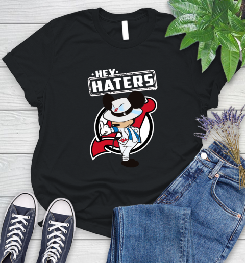 NHL Hey Haters Mickey Hockey Sports New Jersey Devils Women's T-Shirt