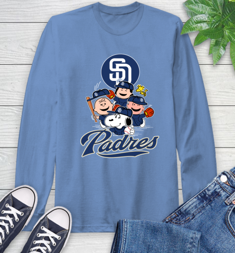 MLB San Diego Padres Snoopy Charlie Brown Woodstock The Peanuts Movie Baseball T Shirt_000 Long Sleeve T-Shirt 12