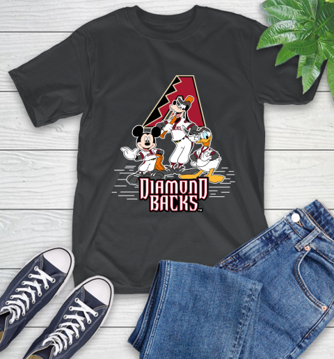 MLB Arizona Diamondbacks Mickey Mouse Donald Duck Goofy Baseball T Shirt T-Shirt