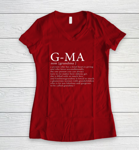G Ma Definition Grandma Mother's Day Women's V-Neck T-Shirt 6