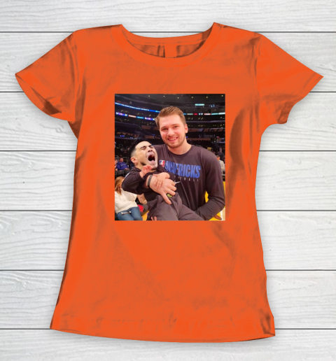 Luka Doncic Shirt Luka Doncic Holding Kevin Kno Baby Women's T-Shirt 2