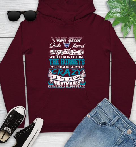 Charlotte Hornets NBA Basketball Don't Mess With Me While I'm Watching My Team Youth Hoodie 7