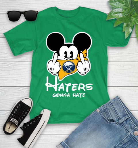 NHL Buffalo Sabres Haters Gonna Hate Mickey Mouse Disney Hockey T Shirt Youth T-Shirt 8