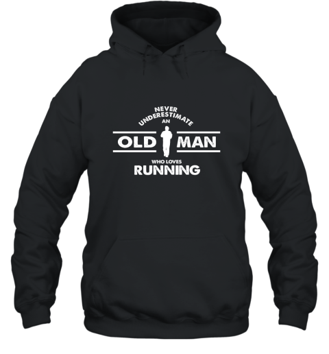 Mens Funny Grandpa running t shirt marathon runner gift Hooded