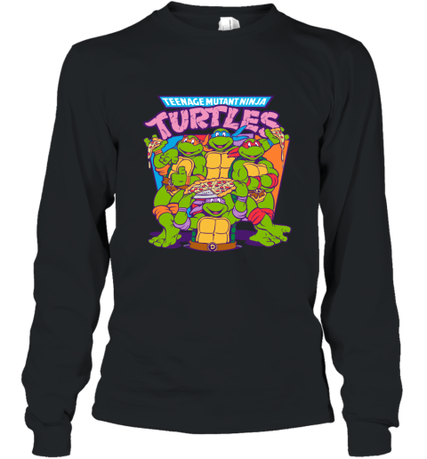 Teenage Mutant Ninja Turtles Pizza _ Smiles T Shirt AZ Long Sleeve