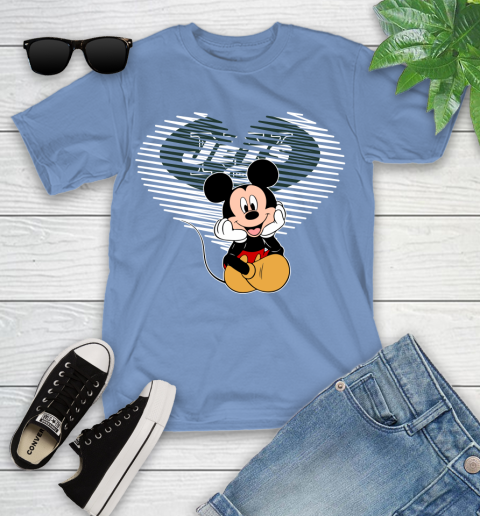 NFL New York Jets The Heart Mickey Mouse Disney Football T Shirt_000 Youth T-Shirt 15