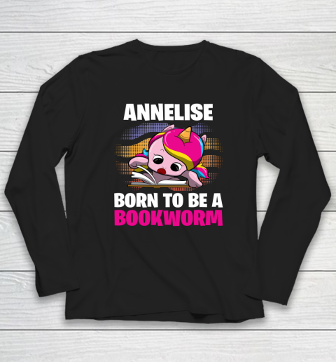 Annelise Born To Be A Bookworm Unicorn Long Sleeve T-Shirt 1