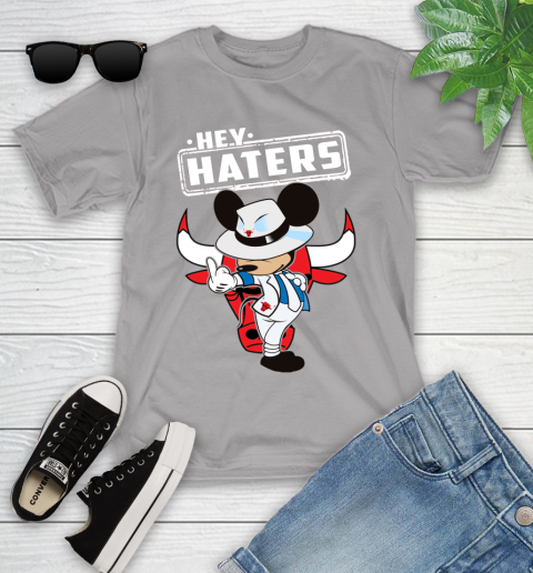NBA Hey Haters Mickey Basketball Sports Chicago Bulls Youth T-Shirt 4