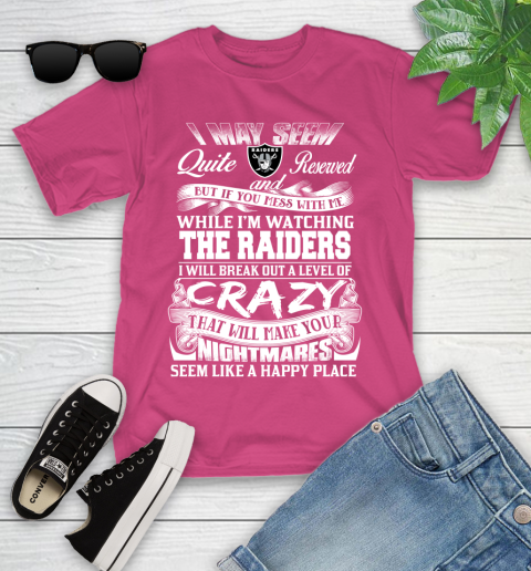 Oakland Raiders NFL Football Don't Mess With Me While I'm Watching My Team Youth T-Shirt 11