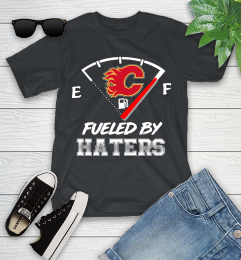 Calgary Flames NHL Hockey Fueled By Haters Sports Youth T-Shirt
