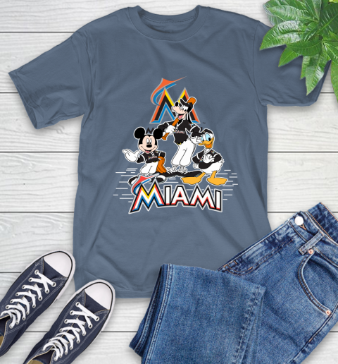 MLB Miami Marlins Mickey Mouse Donald Duck Goofy Baseball T Shirt T-Shirt 8