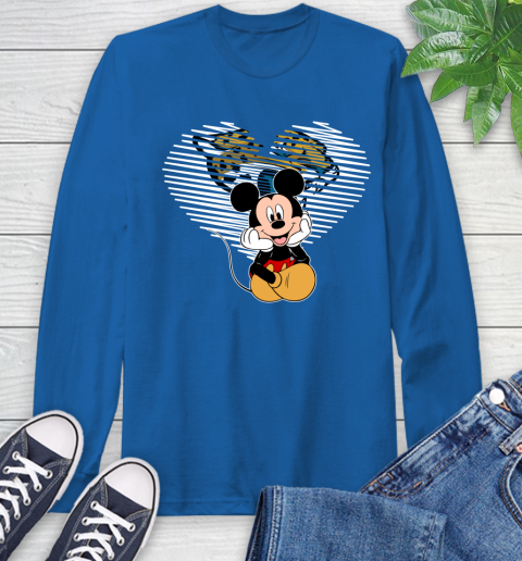 NFL Jacksonville Jaguars The Heart Mickey Mouse Disney Football T Shirt_000 Long Sleeve T-Shirt 10