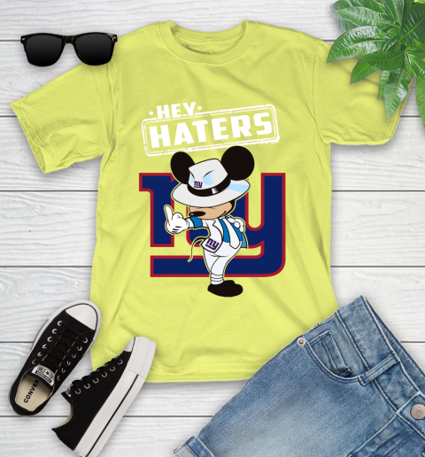 NFL Hey Haters Mickey Football Sports New York Giants Youth T-Shirt 10