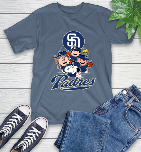 MLB San Diego Padres Snoopy Charlie Brown Woodstock The Peanuts Movie Baseball T Shirt_000 T-Shirt 8