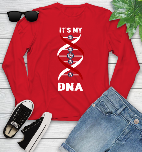 Washington Nationals MLB Baseball It's My DNA Sports Youth Long Sleeve - Image 12