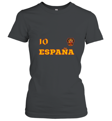 Official Novelty Spain Soccer T shirt jersey with number 10 Women T-Shirt