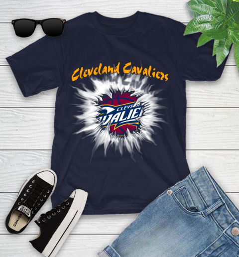 Cleveland Cavaliers NBA Basketball Rip Sports Youth T-Shirt 3 Cleveland Cavaliers NBA Basketball Rip Sports Youth T-Shirt - Image 3