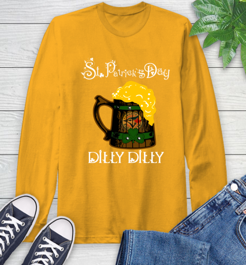 MLB Toronto Blue Jays St Patrick's Day Dilly Dilly Beer Baseball Sports Long Sleeve T-Shirt 2