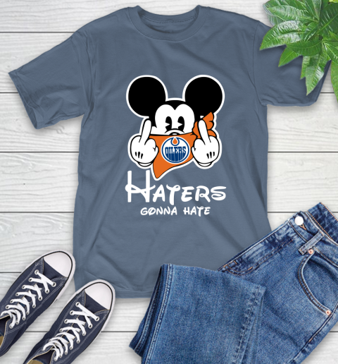 NHL Edmonton Oilers Haters Gonna Hate Mickey Mouse Disney Hockey T Shirt T-Shirt 8