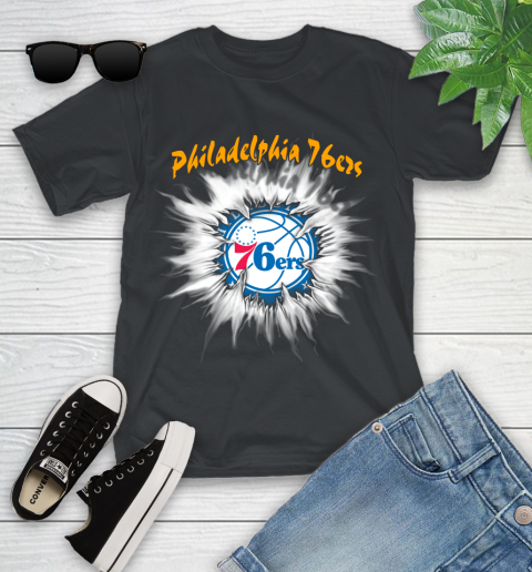 Philadelphia 76ers NBA Basketball Rip Sports Youth T-Shirt