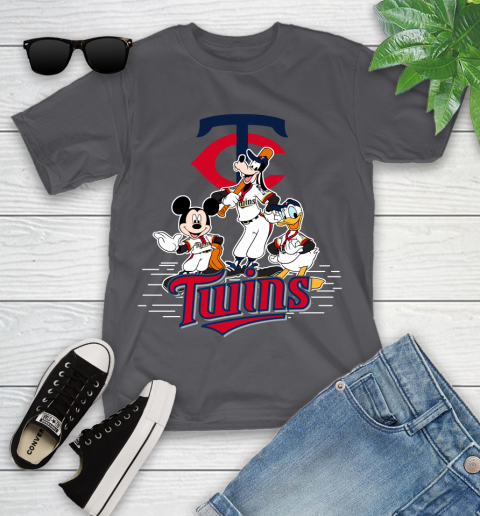 MLB Minnesota Twins Mickey Mouse Donald Duck Goofy Baseball T Shirt Youth T-Shirt 6