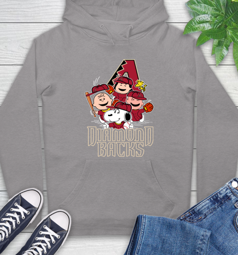 MLB Arizona Diamondbacks Snoopy Charlie Brown Woodstock The Peanuts Movie Baseball T Shirt_000 Hoodie 6