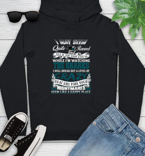 San Jose Sharks NHL Hockey Don't Mess With Me While I'm Watching My Team Youth Hoodie