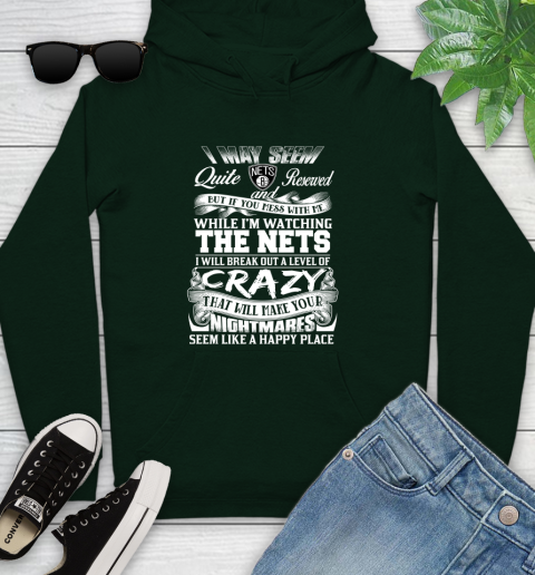 Brooklyn Nets NBA Basketball Don't Mess With Me While I'm Watching My Team Youth Hoodie 14
