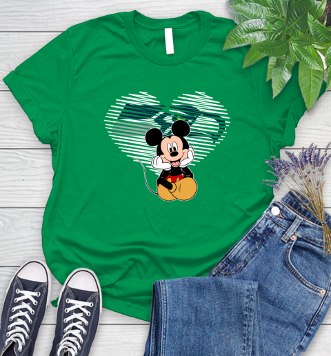 NFL Seattle Seahawks The Heart Mickey Mouse Disney Football T Shirt_000 Women's T-Shirt 9