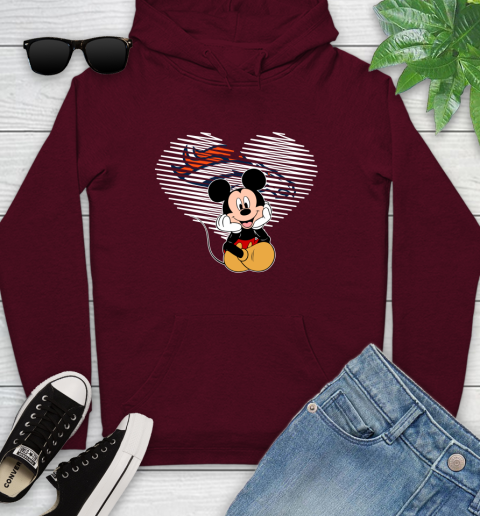 NFL Denver Broncos The Heart Mickey Mouse Disney Football T Shirt_000 Youth Hoodie 7