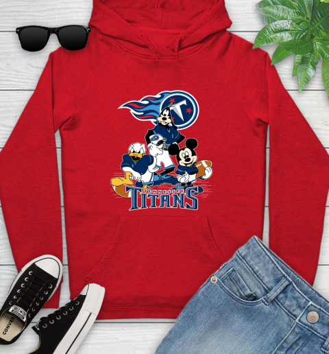 NFL Tennessee Titans Mickey Mouse Donald Duck Goofy Football Shirt Youth Hoodie 12