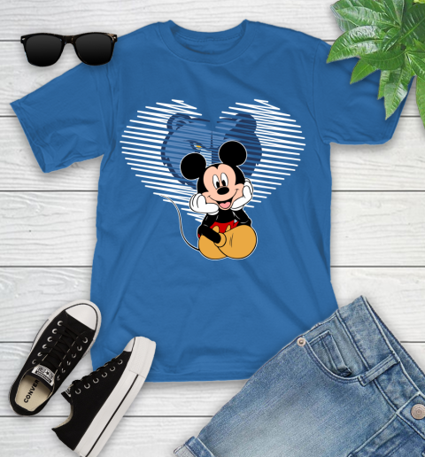 NBA Memphis Grizzlies The Heart Mickey Mouse Disney Basketball Youth T-Shirt 12