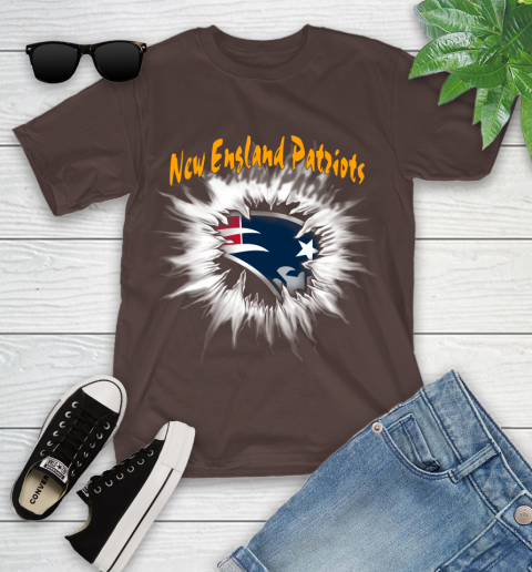 New England Patriots NFL Football Adoring Fan Rip Sports Youth T-Shirt 7
