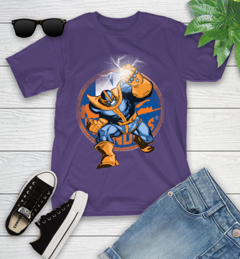 New York Islanders NHL Hockey Thanos Avengers Infinity War Marvel Youth T-Shirt 3