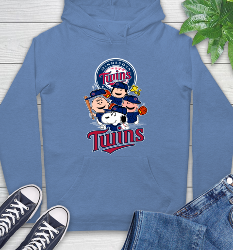 MLB Minnesota Twins Snoopy Charlie Brown Woodstock The Peanuts Movie Baseball T Shirt_000 Hoodie 11