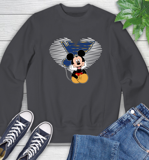 NHL St.Louis Blues The Heart Mickey Mouse Disney Hockey Sweatshirt 6
