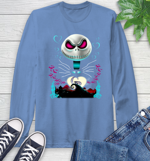 MLB Colorado Rockies Jack Skellington Sally The Nightmare Before Christmas Baseball Long Sleeve T-Shirt 12