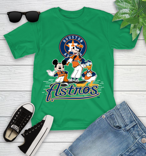MLB Houston Astros Mickey Mouse Donald Duck Goofy Baseball T Shirt Youth T-Shirt 8