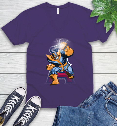 Los Angeles Angels MLB Baseball Thanos Avengers Infinity War Marvel V-Neck T-Shirt 9