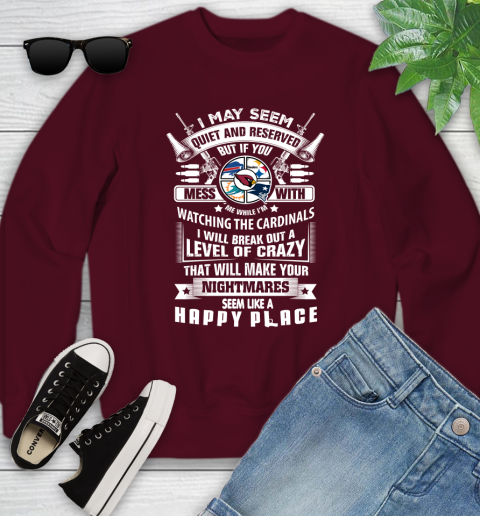Arizona Cardinals NFL Football Don t Mess With Me While I m Watching My Team Sports Youth Sweatshirt