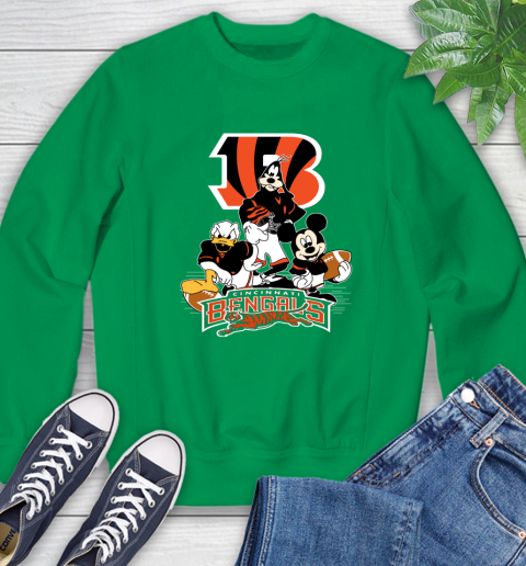 NFL Cincinnati Bengals Mickey Mouse Donald Duck Goofy Football Shirt Sweatshirt 7