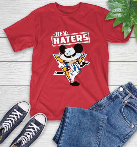 NHL Hey Haters Mickey Hockey Sports Pittsburgh Penguins T-Shirt 11